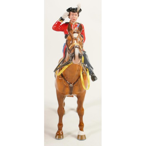 227 - John Beswick Connoisseur Collection Queen Elizabeth II on Horseback, limited edition.