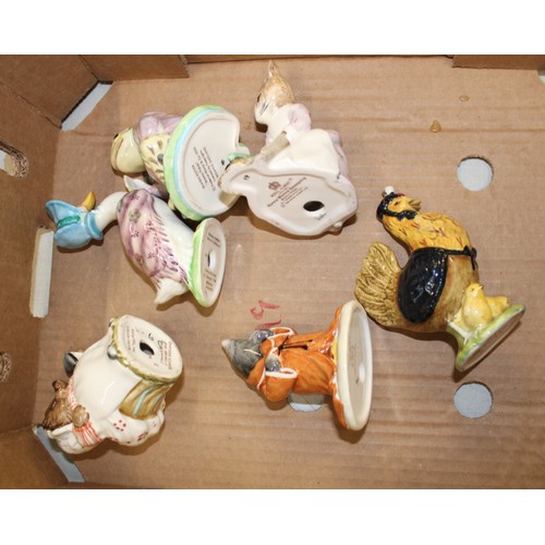 355 - A collection of Beatrix potter figures to include Beswick Mrs Tiggy Winkle, Gemima Puddleduck & Jere... 