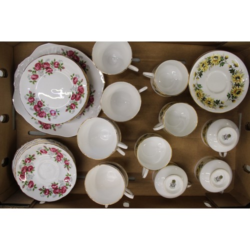 361 - Paragon tea ware items in the Sunflower pattern to include 6 Cups and Saucers together with 'Sutherl... 