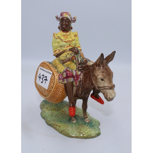 437 - Beswick Susie Jamaica, Beswick figure of lady on donkey model 1347.