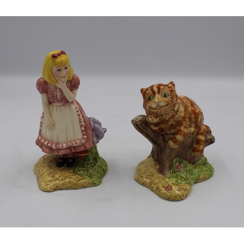 483 - Beswick Ware limited edition Alice in Wonderland figures Alice LC2 & The Cheshire Cat LC3 (2).