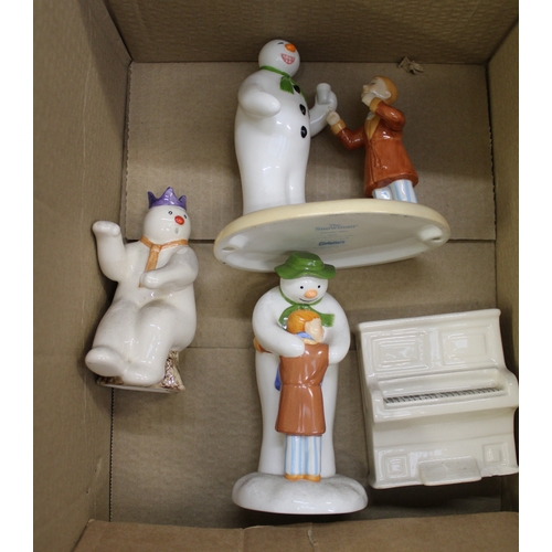 501 - Royal Doulton Snowman figures to include Toothy Grin, The Hug & The Pianist.