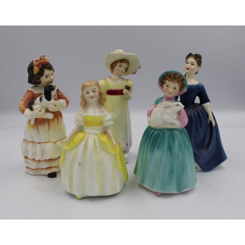 508 - Royal Doulton small figures to include: Bunny, Penny, Faithful Friend, Debbie & Lori (2nd) (5).