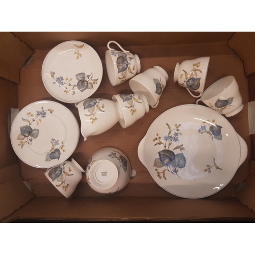 514 - Shelley floral pattern tea set 21 piece.