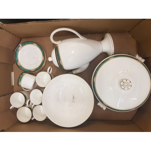 516B - Wedgwood Lambourn pattern coffee and dinner ware items to include 6 coffee cans, 5 saucers, coffee p... 