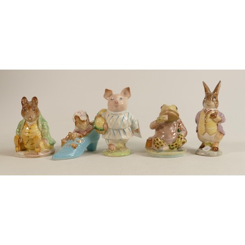 36 - Beswick Beatrix Potter BP2 figures The Old Woman who Lived in a Shoe, Little Pig Robinson, Samuel Wh... 