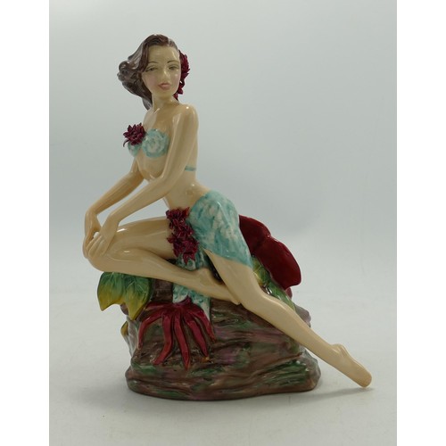 73 - Kevin Francis / Peggy Davies Figure Tropical Girl Coral, limited edition of 300, with certificate.