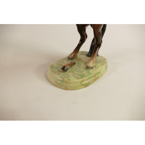 101 - Beswick Rearing Huntsman 848, early version with overpainted yellow trousers (broken leg)