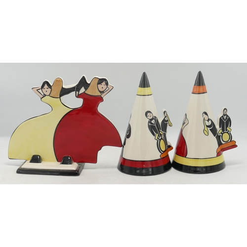 305a - Three pieces of Lionel Bailey Ceramics 2009 - The Drummer sugar shaker, limited edition of 6/40. Mar... 