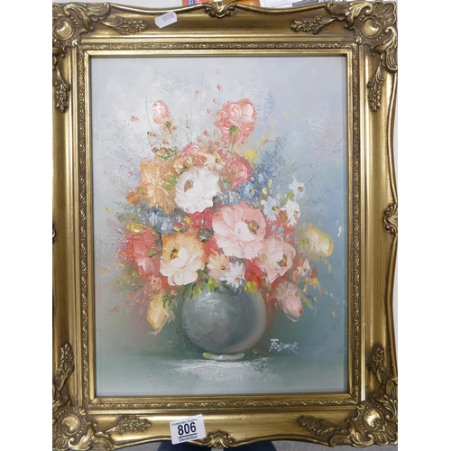 806 - Framed Still Life Study signed Frederick