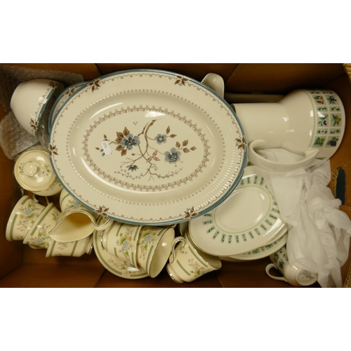 839A - Royal Doulton dinner & tea ware to include Tapestry pattern plates, platters & coffee pot, Adienne p... 