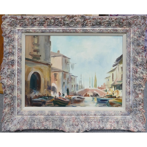 841 - Ivan Taylor (British 1946-) Chioggia Venetian Scene, frame size 45 x 55cm