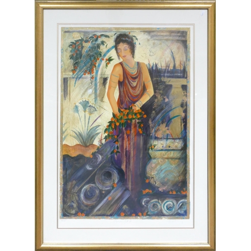 843 - Large Janet Treby Framed Olympian Myth IV, Limited Edition Print, frame size 120 x 87cm