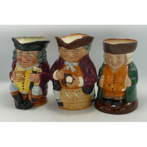 1058 - Royal Doulton Toby Jugs The Squire, Toby XX & Jolly Toby(3)