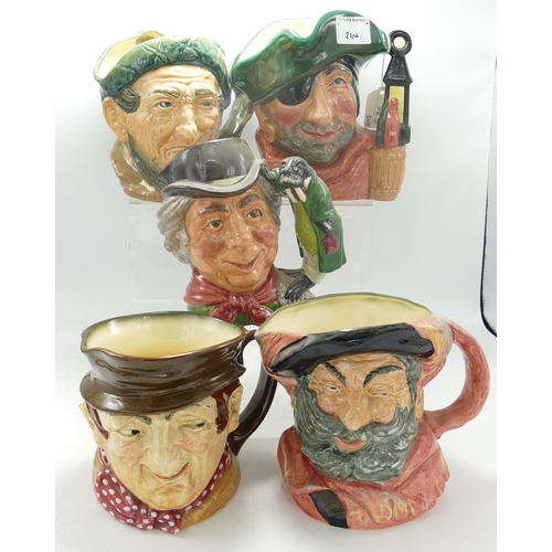 581 - Royal Doulton Character Jugs to include The Smuggler D6616, Walrus & Carpenter D6600, Auld Mac, Sam ... 