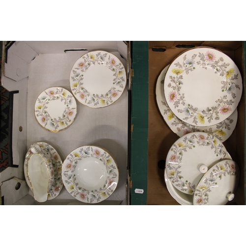 590 - Foley Bone China 'Somerset' 3465, dinnerware items (2 trays).