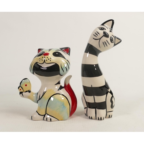 243 - Lorna Bailey pair of cats Humbug & Butterfly