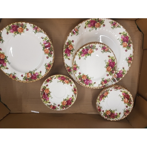 119 - Royal Albert Old Country Roses Items to include 2 Dinner plates, 8 Salad Plates, 7 Side Plates & 12 ... 