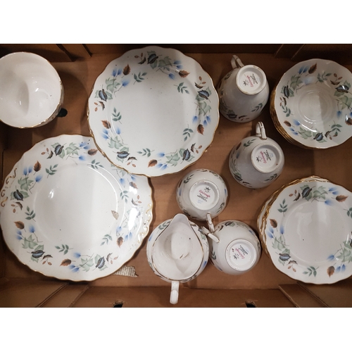 526 - Colclough part tea set together with matching salad plates (1 tray )