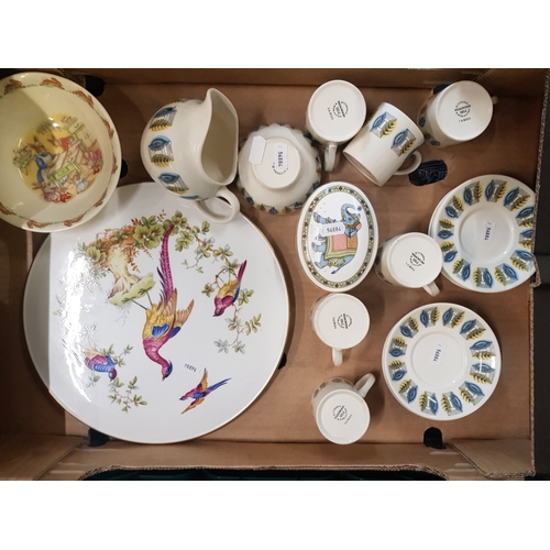 532 - A mixed collection of ceramic items to include Wedgwood Samos Coffee Cans and Saucers & cream and su... 