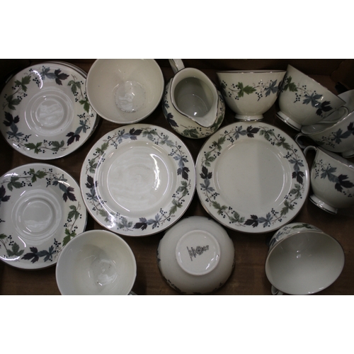 544 - Royal Doulton Burgundy Patterned Tea & Dinner Ware including cups, saucers, tureens, serving platter... 