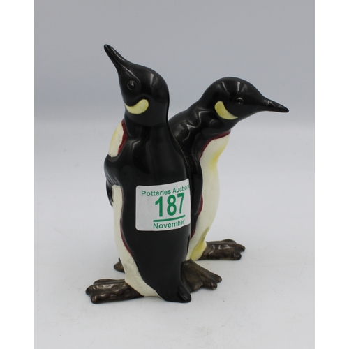 187 - Beswick pair of courting penguins 1015, restored