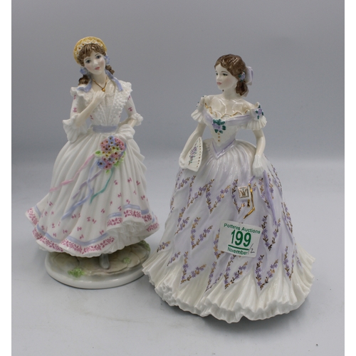 199 - Royal Worcester for Compton Woodhouse Limited Edition figures The Village Bride & The Last Waltz(2)