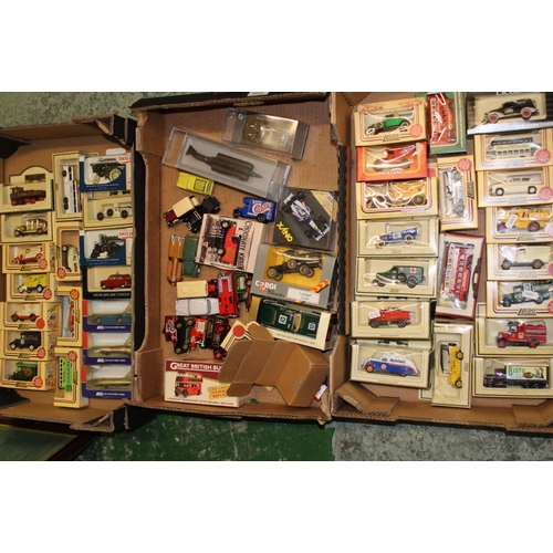 598 - A large collection of mostly boxed vehicles including Lledo Days Gone examples (3 trays).