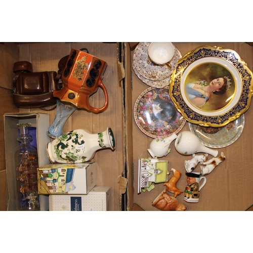 599 - A mixed collection of ceramic items to include small Beswick Corgi, Royal Doulton cat, Coalport Roya... 