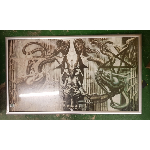 28 - Large Modern Satanic Theme Fantasy Theme Print by H Giger