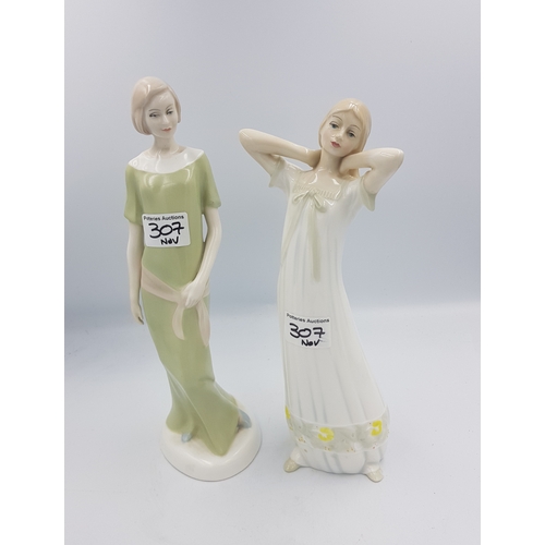 307 - Two Royal Doulton 'Reflections' figures Enigma HN3110 & Daybreak HN3107 (both factory 2nds)(2).