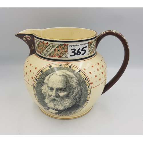 365 - Wedgwood Henry Wadsworth Longfellow Jug, produced for Richard Briggs (Boston retailer) c1880, 17cm i... 