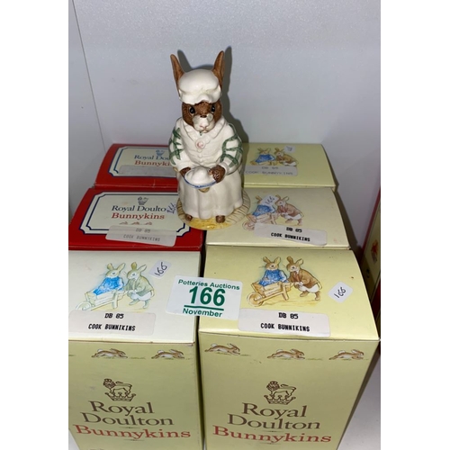 166 - Royal Doulton Boxed Cook Bunnykins figures  x 6