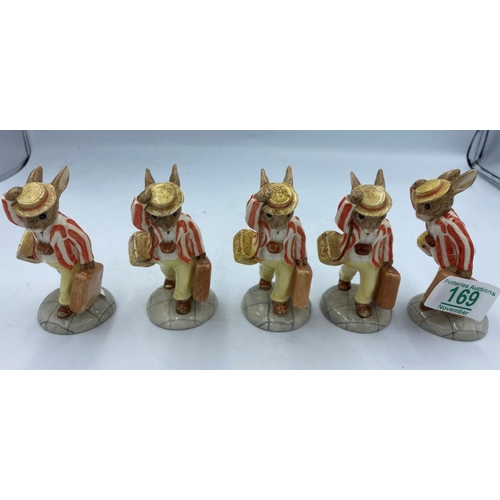 169 - Royal Doulton Father Bunnykins figures  x 5