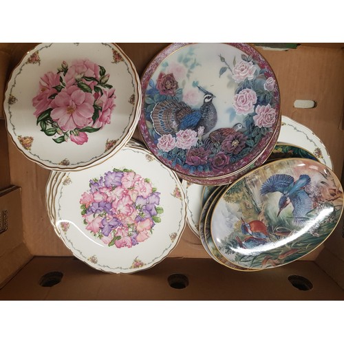 3 - A collection of Floral Royal Albert limited edition cabinet plates & similar