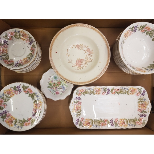 545 - Mixed tea and dinner ware items to include Art Deco Tea Set, paragon country lane patterned tea and ... 