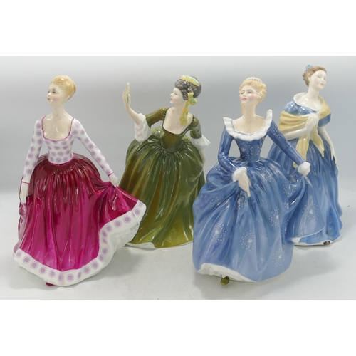 30 - Royal Doulton Seconds Lady Figures Simone Hn2378, Fiona HN2694, Fragrance Hn2334 & Adrienne Hn1963(4... 