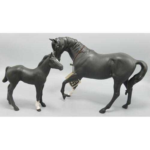 254 - Beswick Black Beauty & Foal(2)