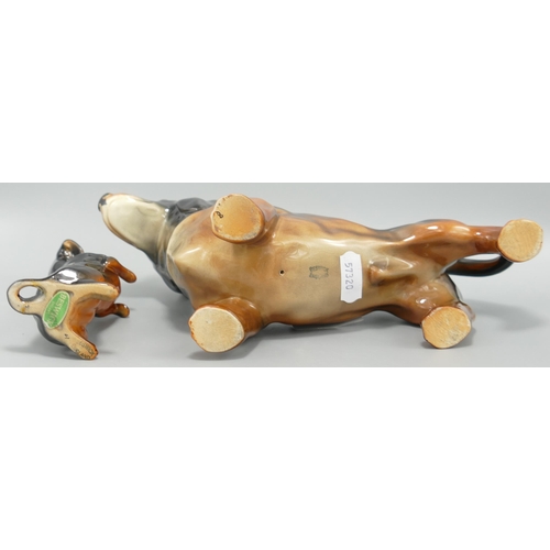 255 - Beswick Large Beswick Dachshund 2286 & similar 1461(2)