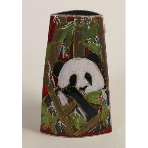 211 - Anita Harris Panda Volcano vase. Gold signed to base. Height 22cm