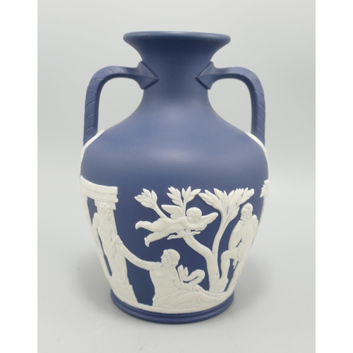 272 - Wedgwood Small Portland Style Vase, height 15cm