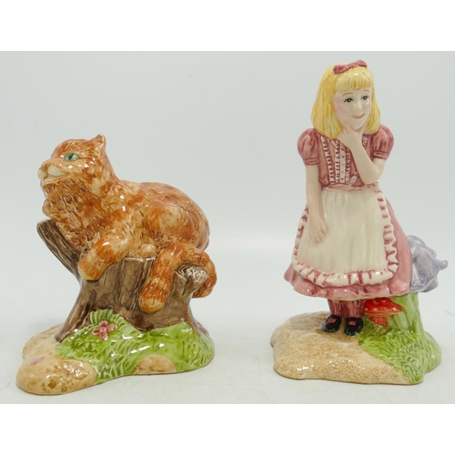 288 - Beswick Limited Edition Alice in Wonderland Figures Alice LC2 & The Cheshire Cat LC3(2)