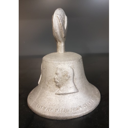 25 - RAF Benevolent Fund 1939-45 Victory bell, cast from metal from German aircraft shot down over Britai... 