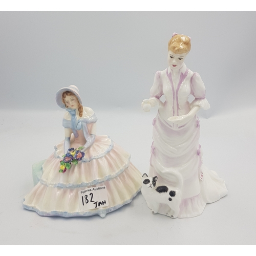 182 - 2 Royal Doulton Lady Figures 'Daydreams' HN1731 together with 'Lucy' HN3858