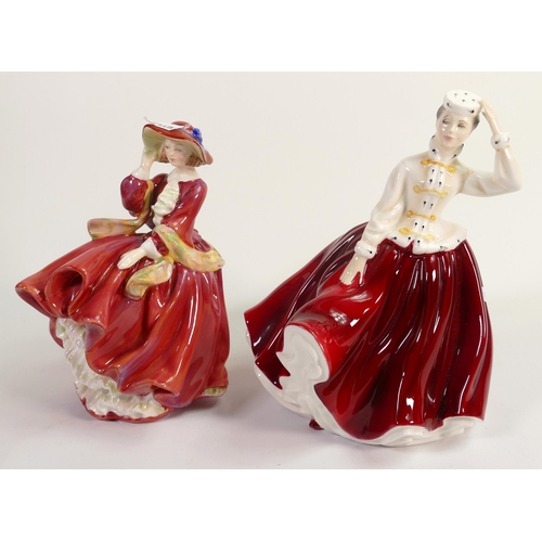 286 - Royal Doulton Lady Figures Gail Hn2937 & Top O the Hill HN1834(2)