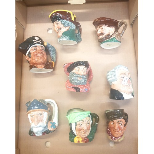 578 - A collection of 8 Royal Doulton Small Character Jugs