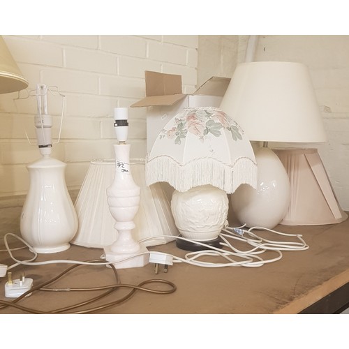 72 - A group of five table lamps including a boxed lamp (5).