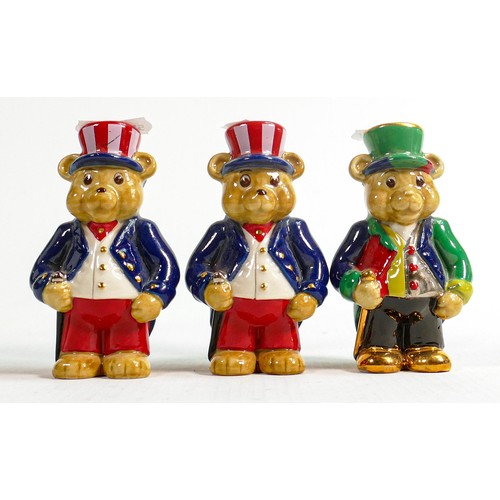 18 - Wade painted Little Uncle Sam & similar novelty bear figures, height 8cm. These items were removed f... 