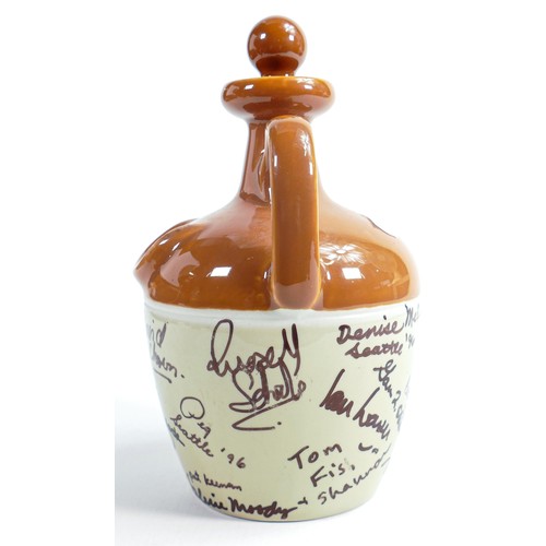 28 - Wade Stoneware Flagon signed by staff & artists of factory, height 20cm. These items were removed fr... 