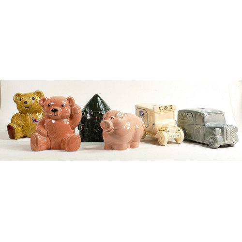 52 - Wade novelty Money Boxes including Emerald City, Bears, Wade delivery van etc. These items were remo... 